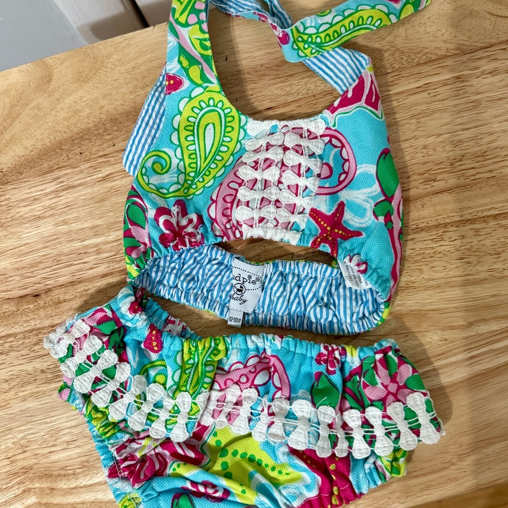 Mud Pie Colorful Paisley Swim 2 Piece Swimsuit‎